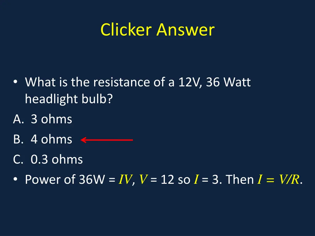 clicker answer