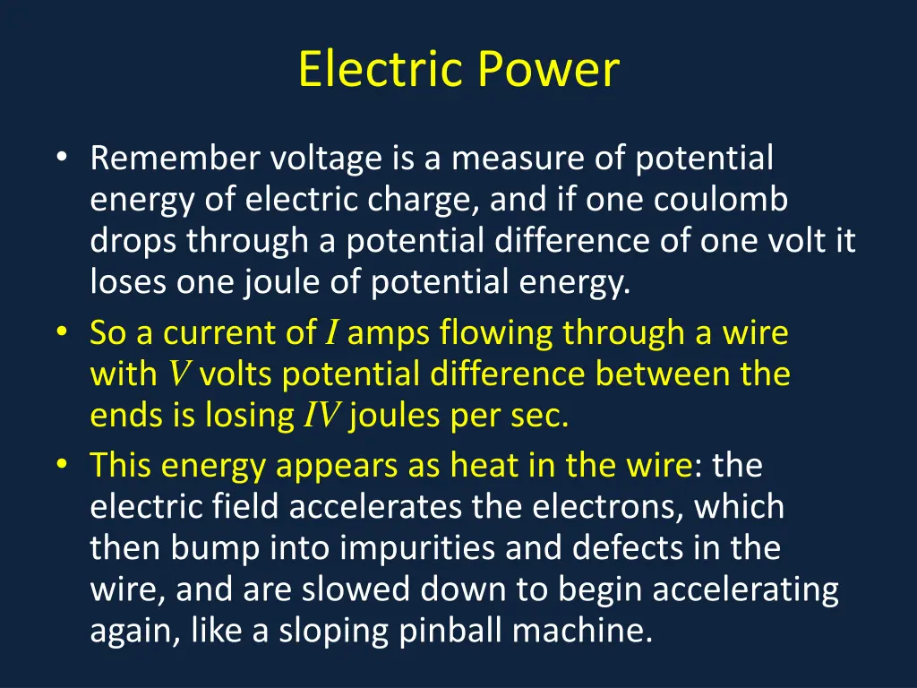 electric power