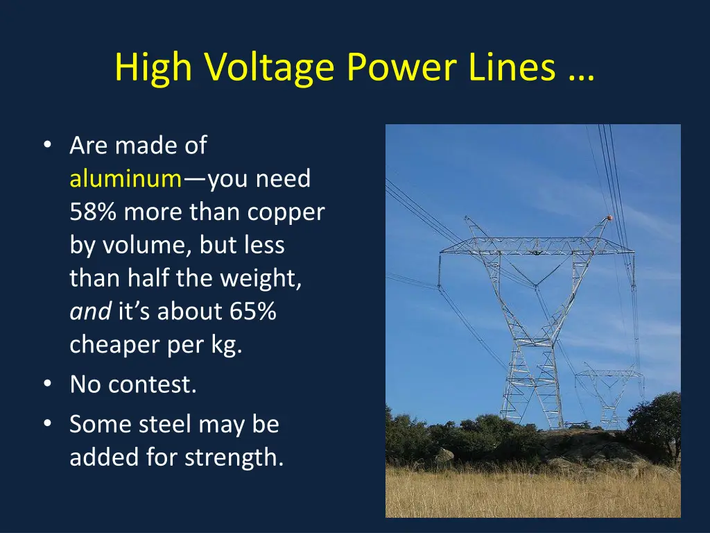 high voltage power lines