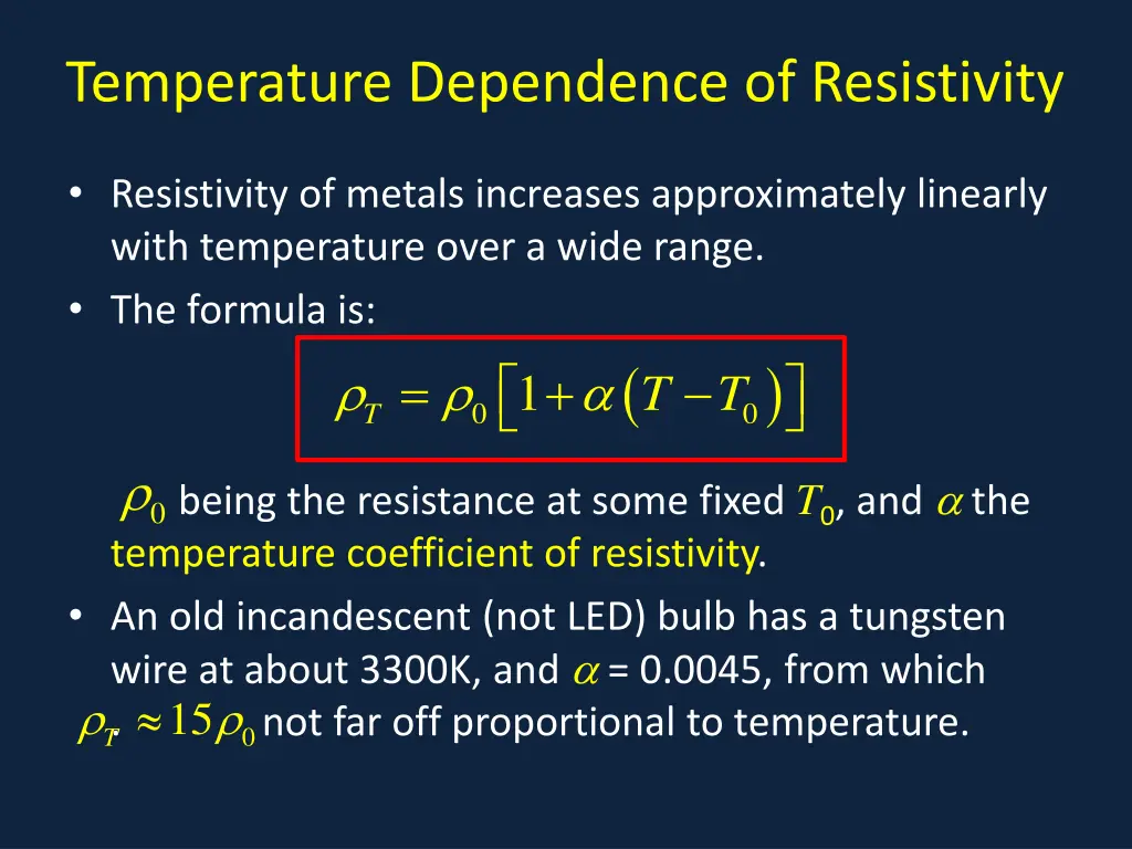 temperature dependence of resistivity