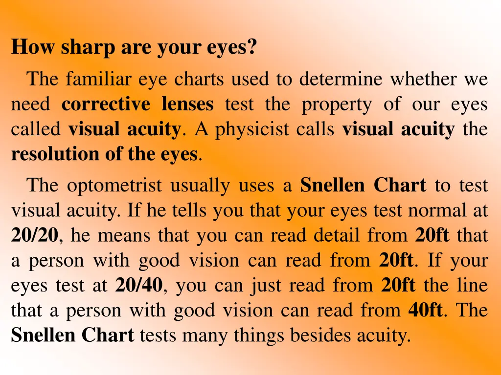 how sharp are your eyes the familiar eye charts