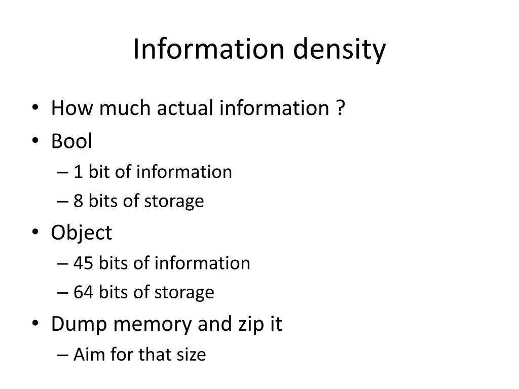 information density