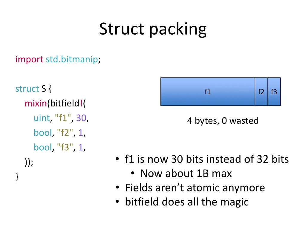 struct packing