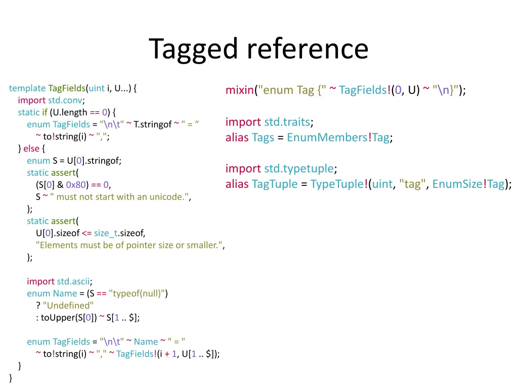 tagged reference 1