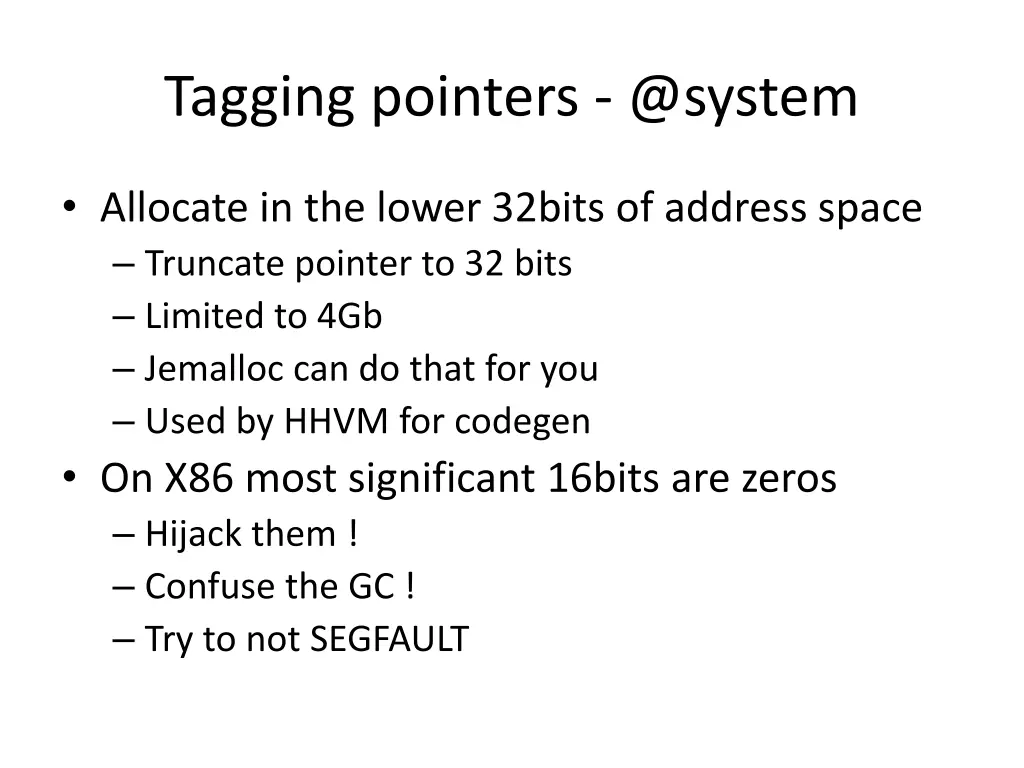 tagging pointers @system