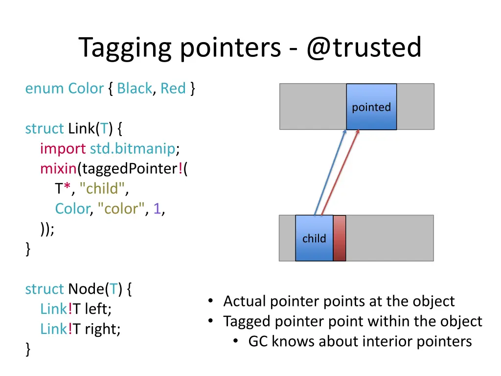 tagging pointers @trusted 1