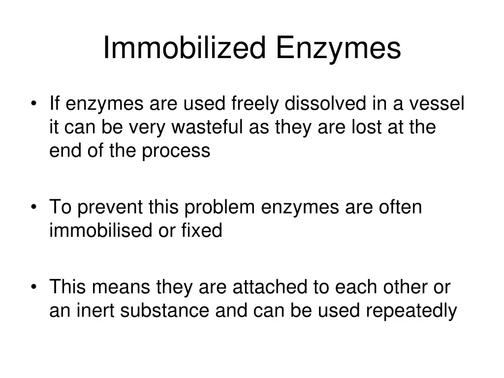 immobilized enzymes