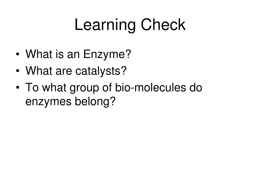 learning check