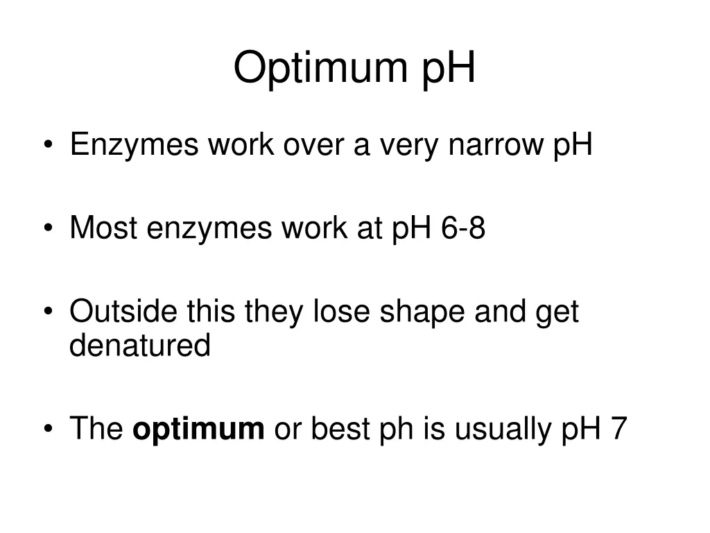 optimum ph