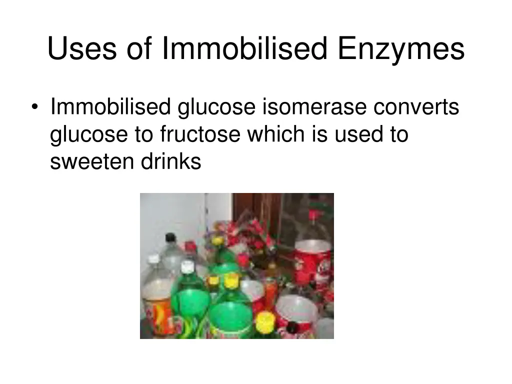 uses of immobilised enzymes