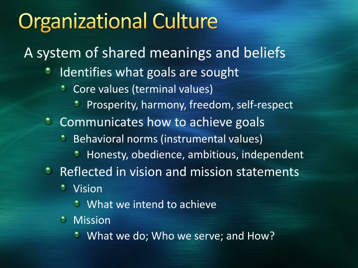 organizational culture