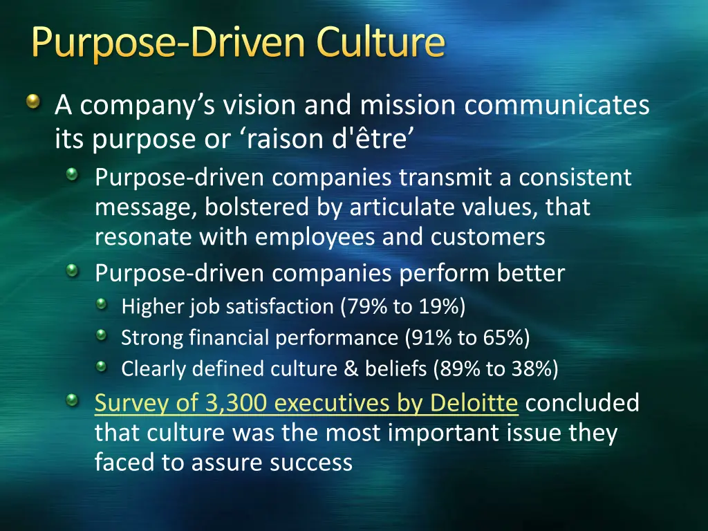 purpose driven culture