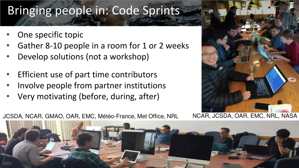 bringing people in code sprints