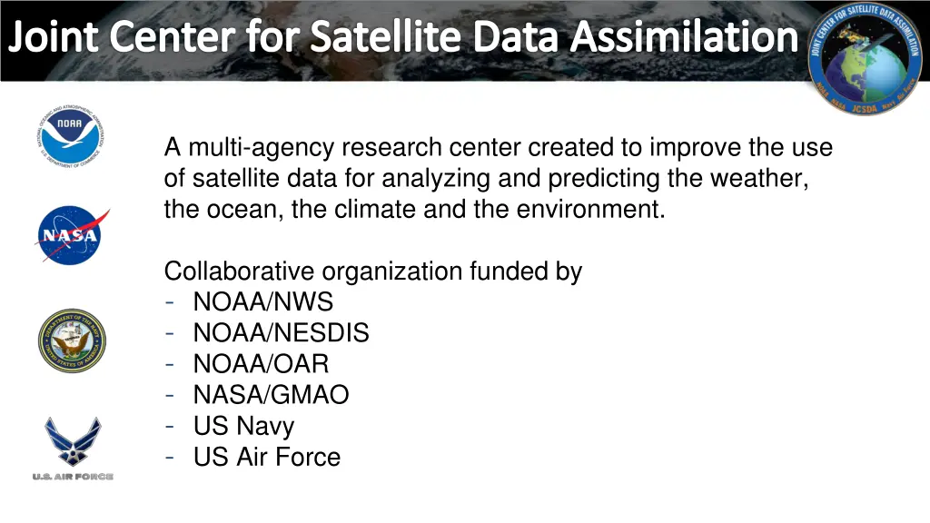 joint center for satellite data assimilation