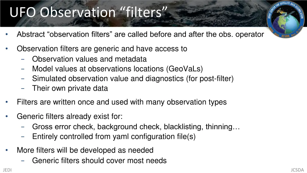 ufo observation filters