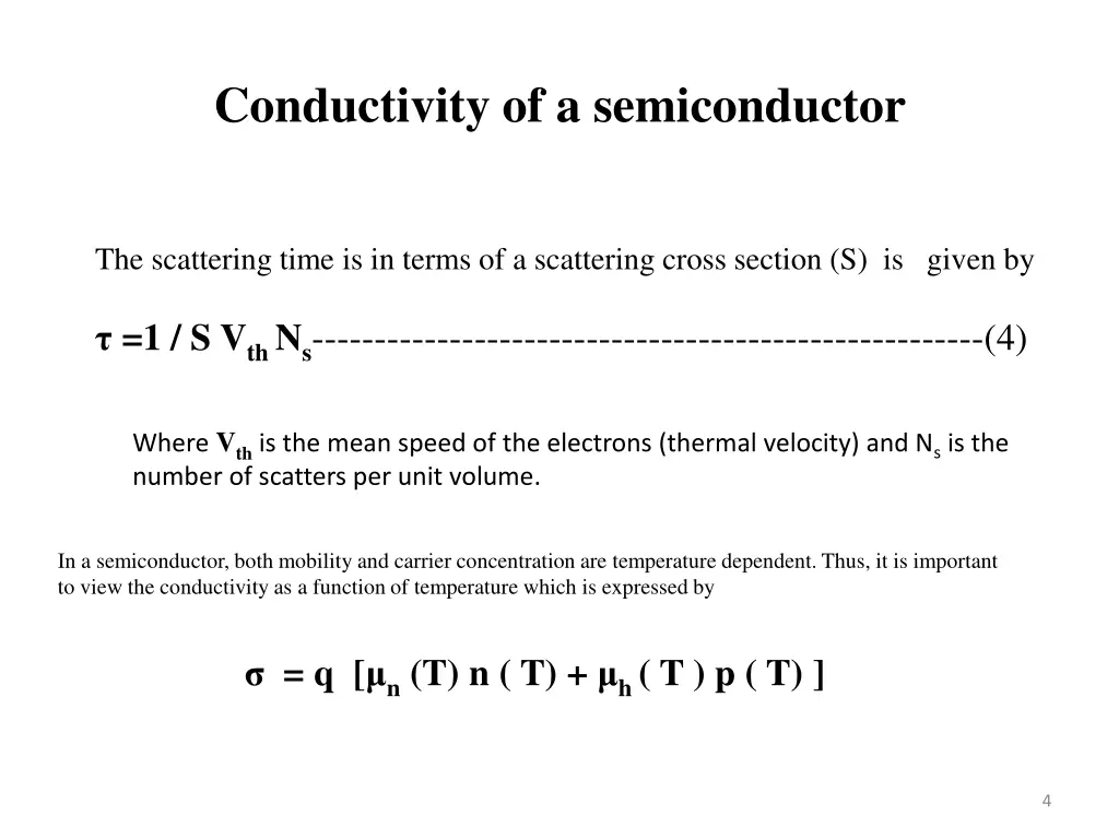 conductivity of a semiconductor 1