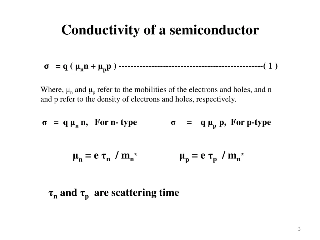 conductivity of a semiconductor