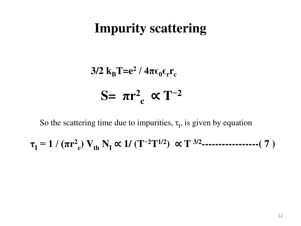 impurity scattering 2