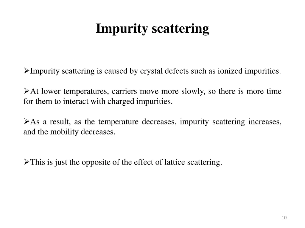 impurity scattering