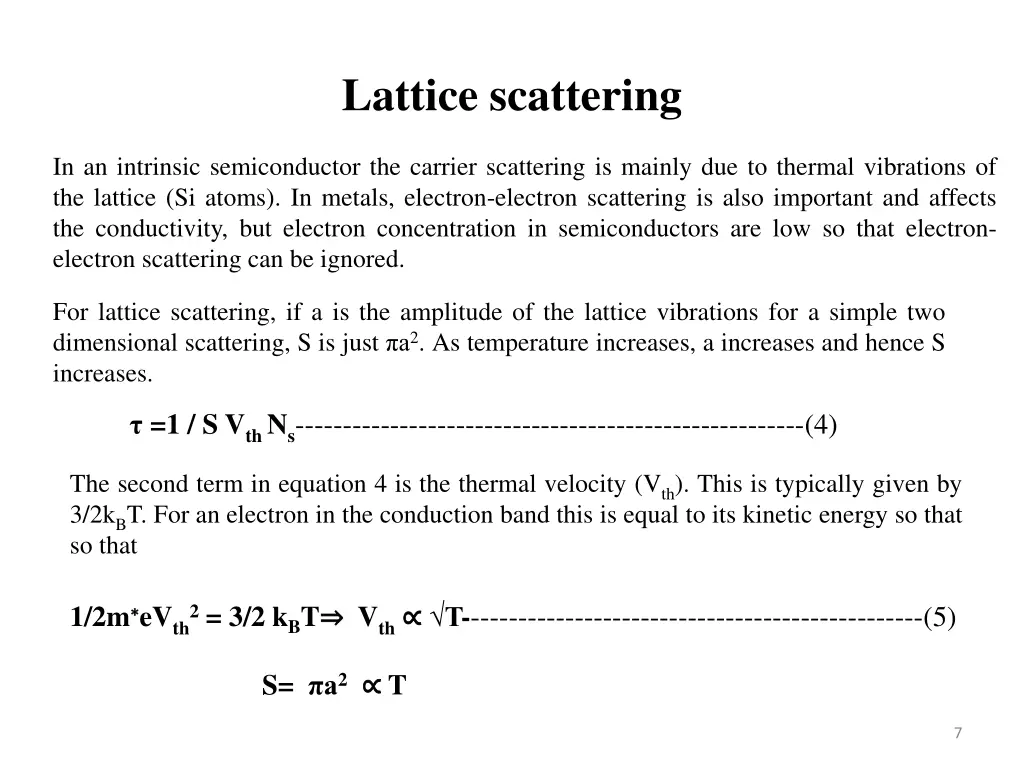 lattice scattering