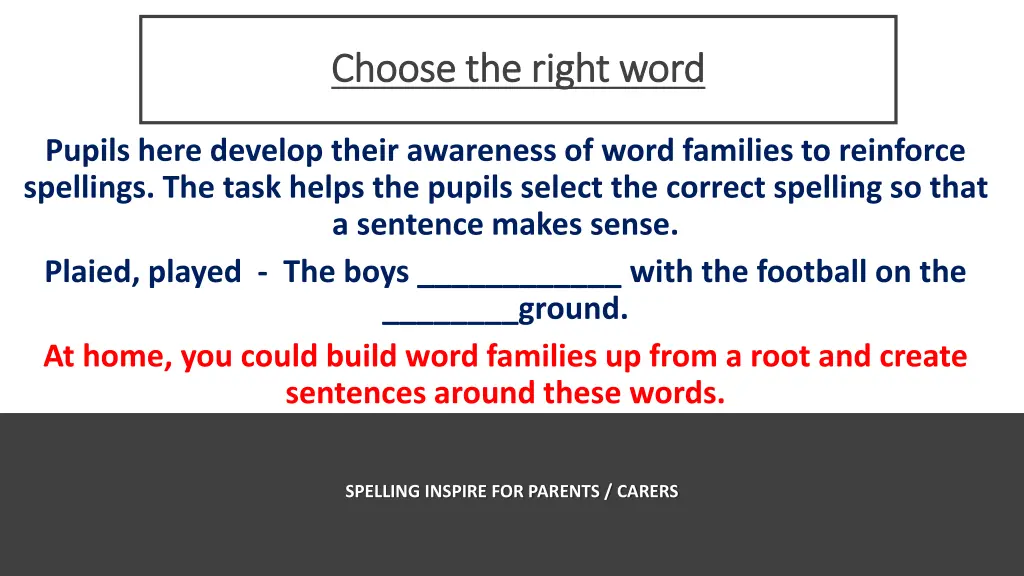 choose the right word choose the right word