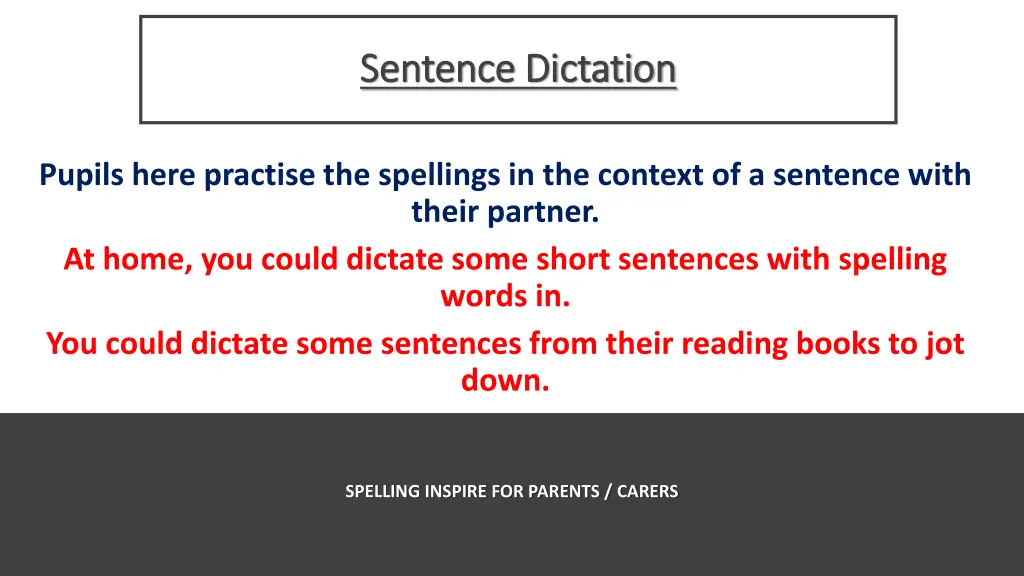 sentence dictation sentence dictation