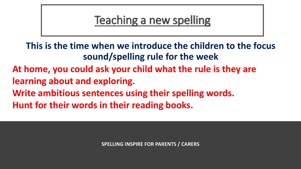 teaching a new spelling teaching a new spelling