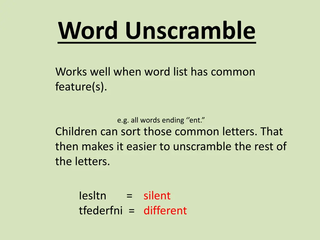 word unscramble