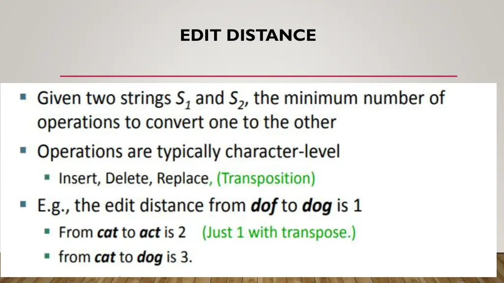 edit distance