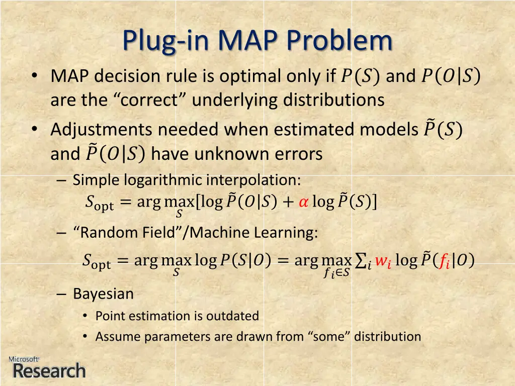 plug in map problem map decision rule is optimal