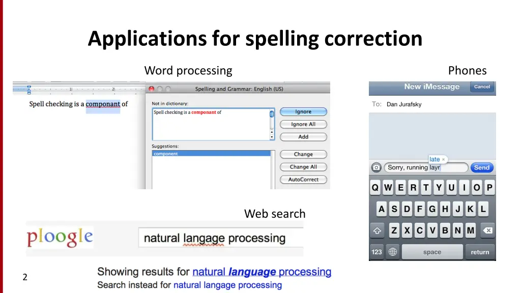 applications for spelling correction