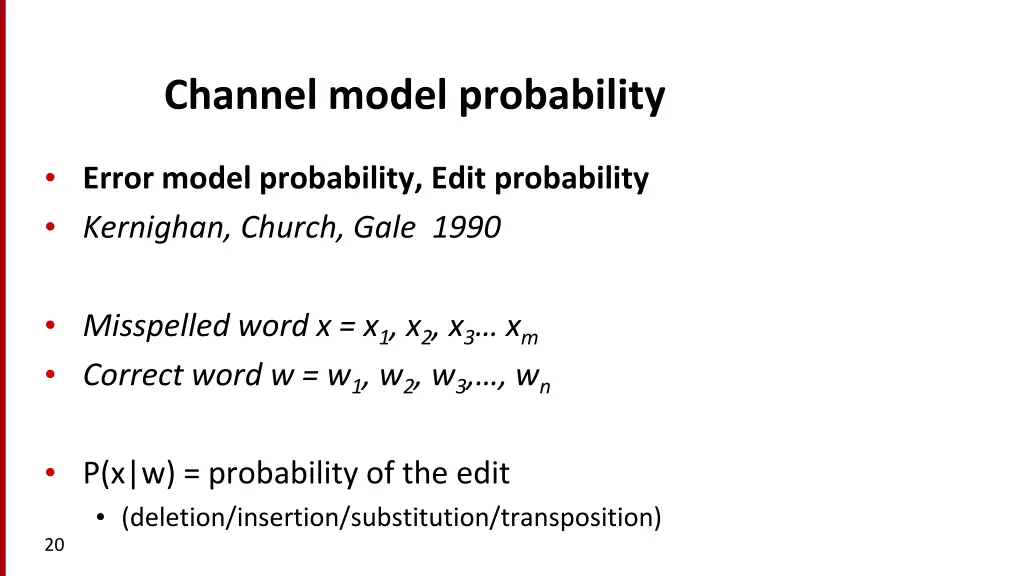 channel model probability