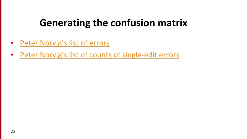 generating the confusion matrix