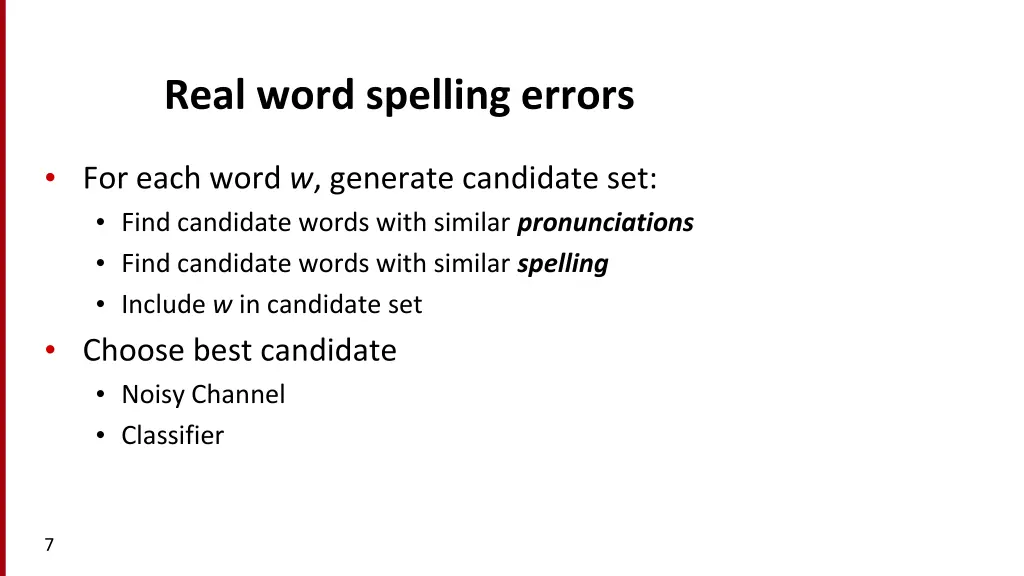 real word spelling errors