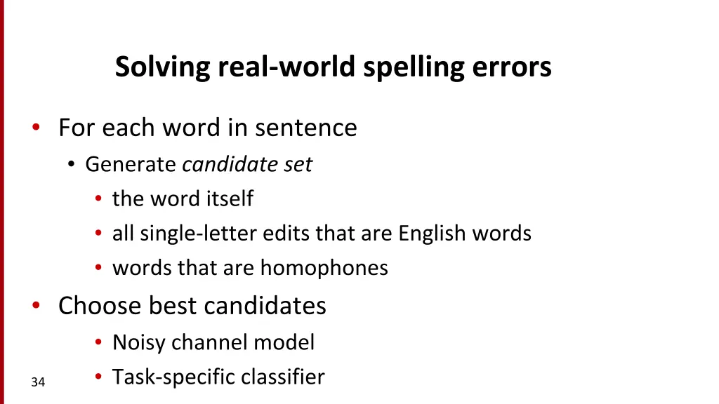 solving real world spelling errors