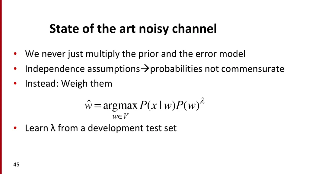 state of the art noisy channel