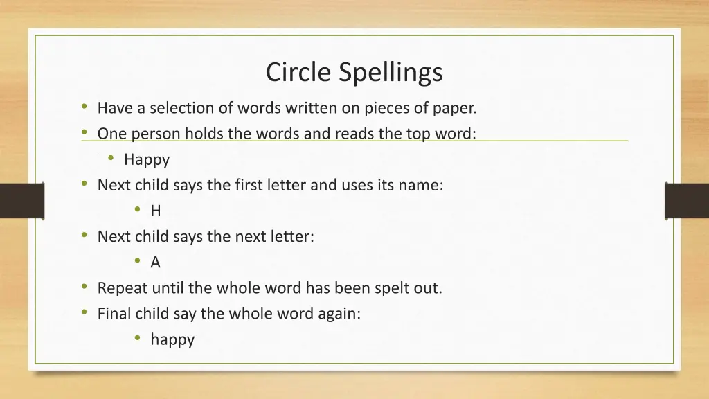 circle spellings