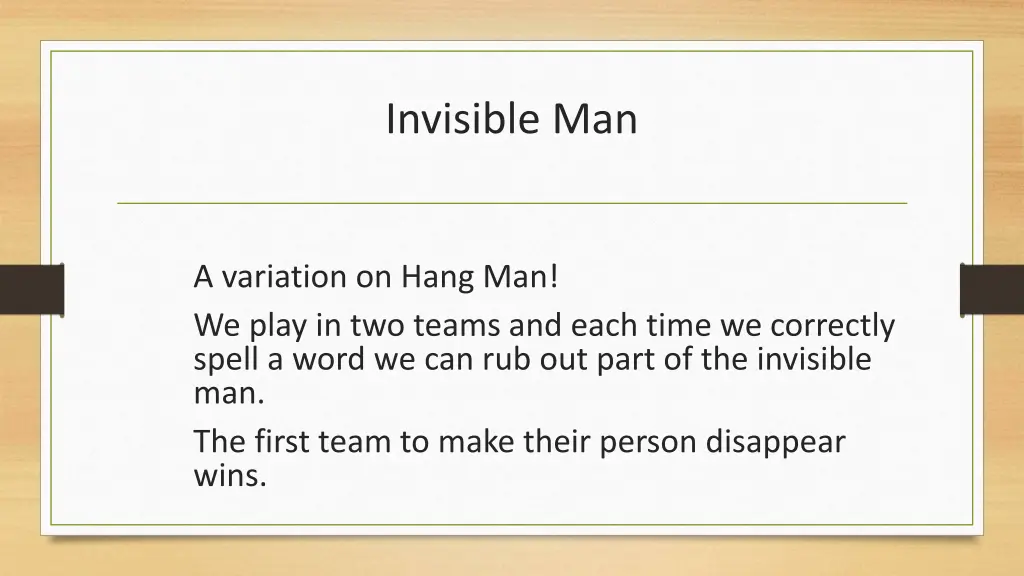 invisible man