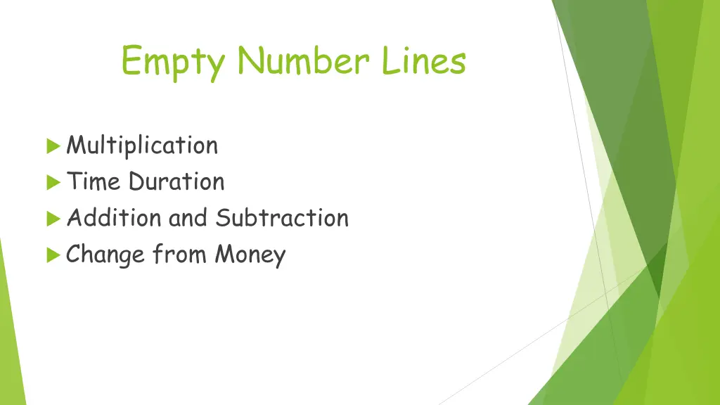 empty number lines