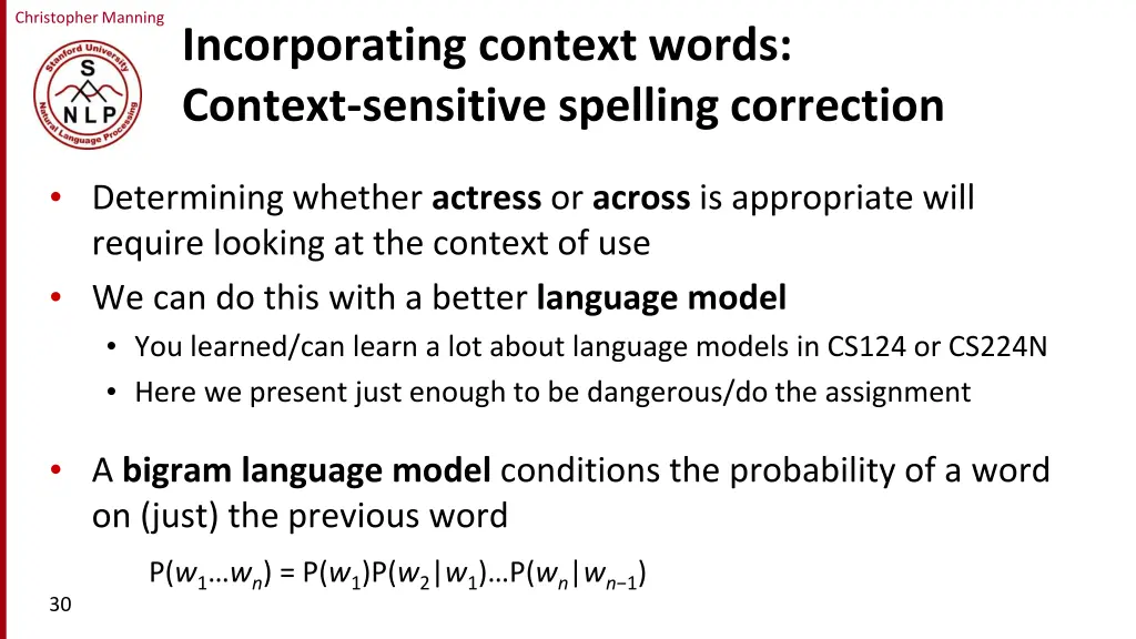 christopher manning incorporating context words