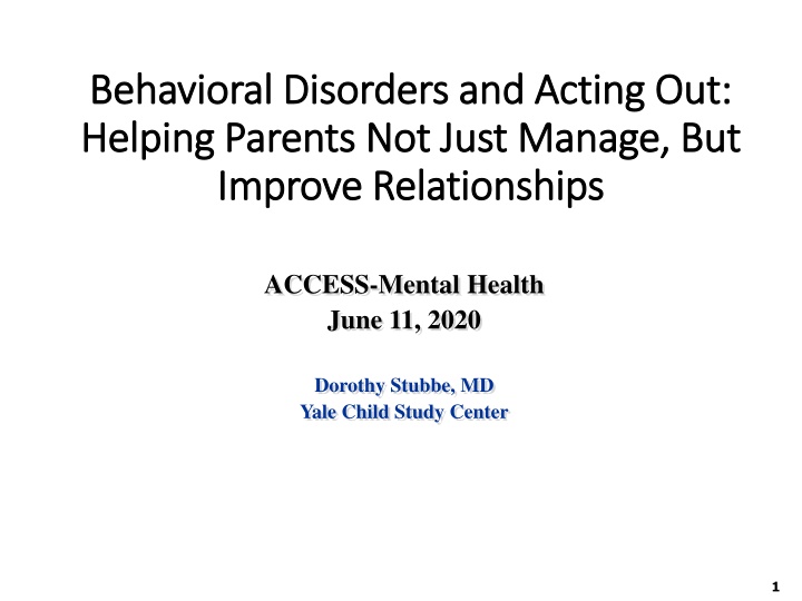 behavioral disorders and acting out behavioral