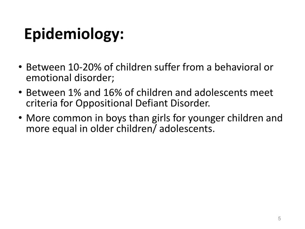 epidemiology