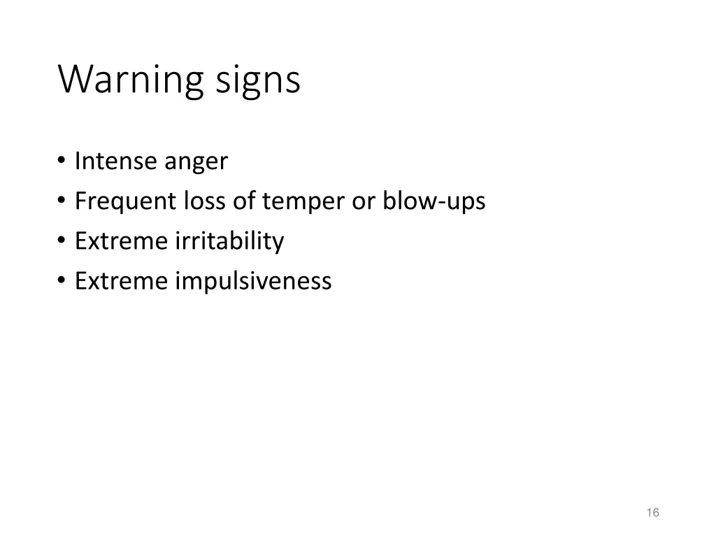 warning signs