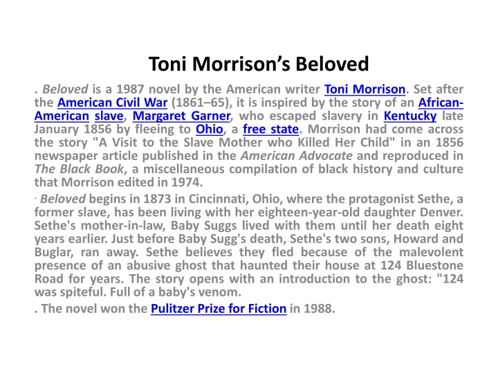 toni morrison s beloved