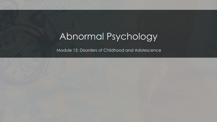 abnormal psychology