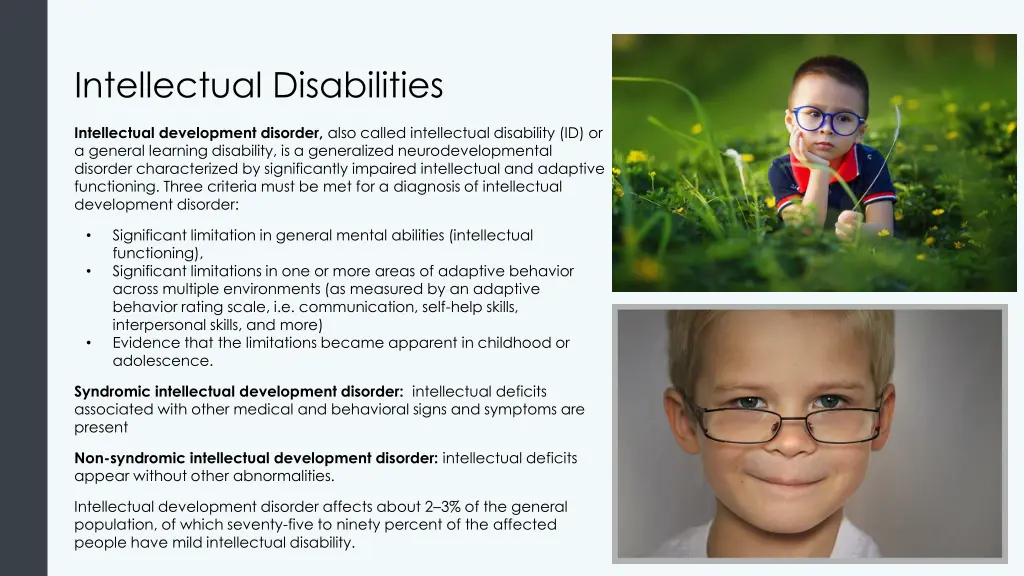 intellectual disabilities