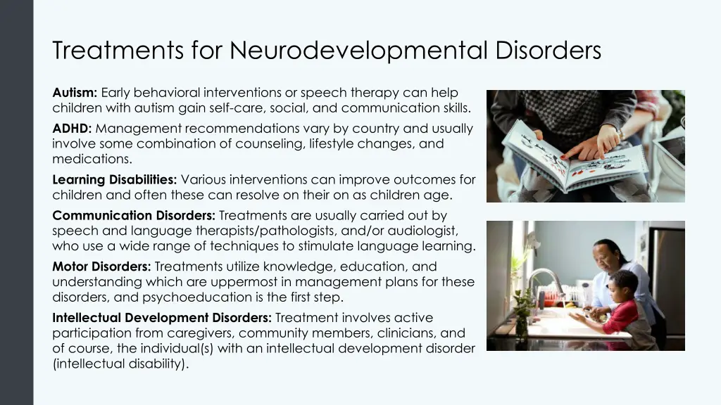 treatments for neurodevelopmental disorders