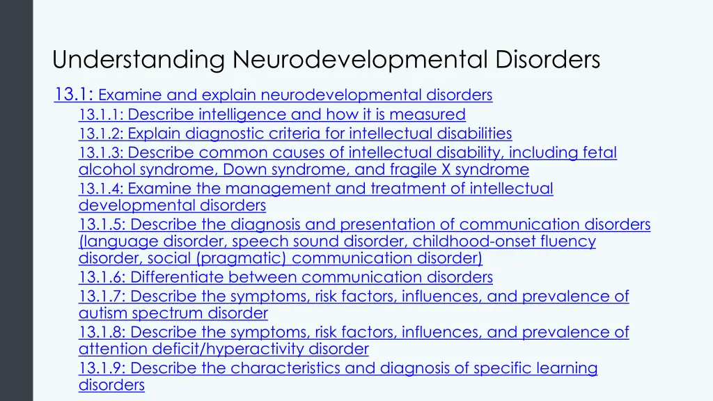 understanding neurodevelopmental disorders