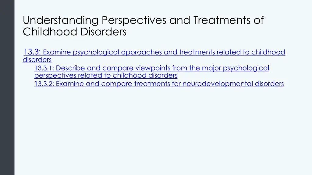 understanding perspectives and treatments