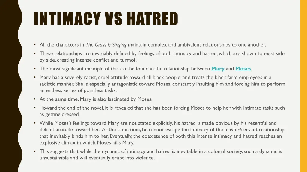 intimacy vs hatred